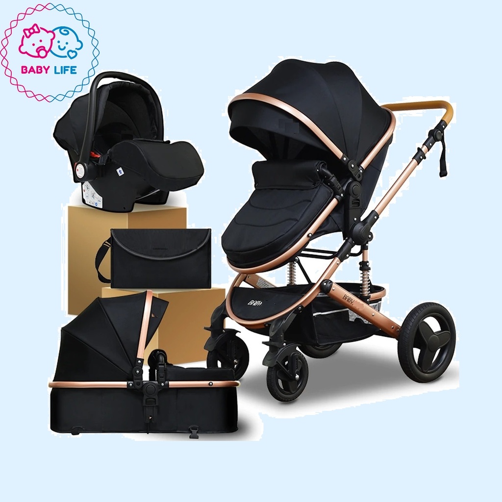 High landscape babylife 3 in 1 baby car stroller 2 way baby stroller
