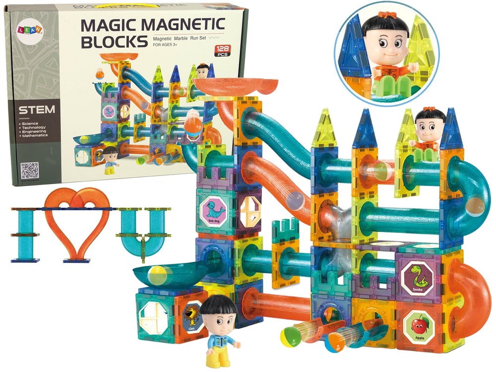 Magic Magnetic Bricks Slide For Balls 3D Builders 128 Elements | Toys \ Building blocks |