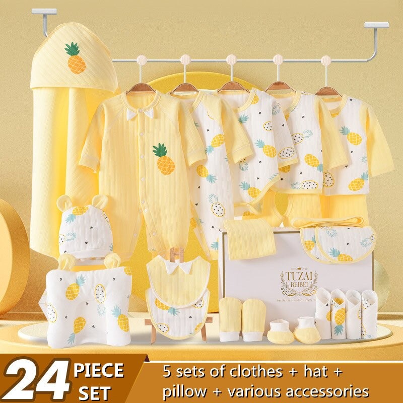 Baby Warm Sets For Infant Clothes Suits Cotton Newborn Winter Outfits Blankets(24 Piece gift Box)
