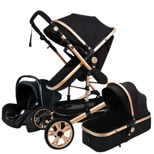 3 In1 Baby Stroller High Landscape With Car Seat Folding For 0-3 Years