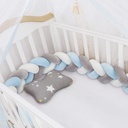 3 Meters Crib Bumper Cubes for Baby Bed Knotted Pillow Baby Bed