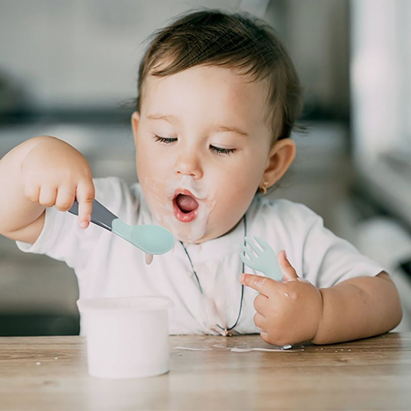 Babyjem - Plastic Angled Fork and Spoon Set 6Months+