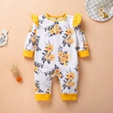 Modern flowers designed Infant Romper for baby girl, cute girl clothing
