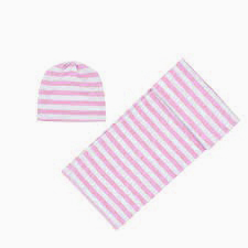Newborn Cotton Stripe baby wrap swaddle blanket wrap sleeping