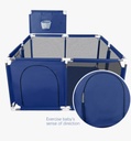 Indoor Kids' Safety Playpen enclosure with Mesh Basket and Gate for Secure Playground Activities