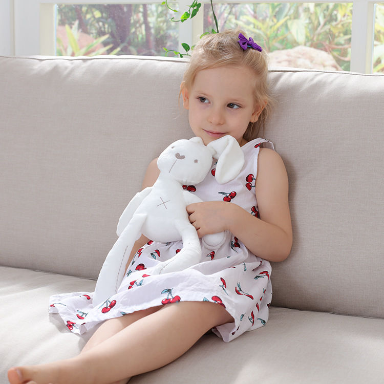 Soft cloth teddy rabbit with long legs and arms - GREY COLOR