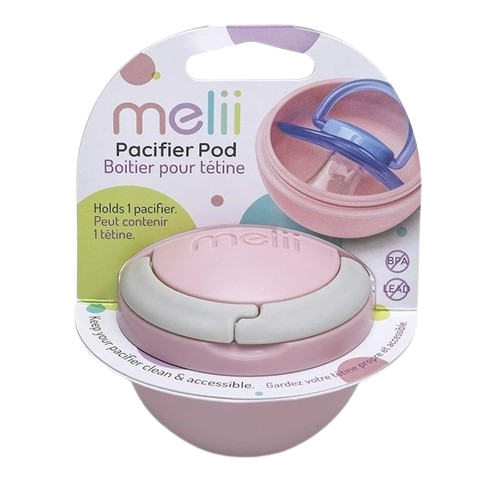 Melii Pacifier Pod Pink and Grey pack of 2