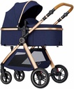 2 in 1 Baby Stroller, Convertible Bassinet Pushchair for Infants and Newborns 0-36 Months