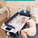 Co sleeping bed Deluxe Double Layer, Children cot with Stars - for Newborn Babies (Mattress and Toys not included)