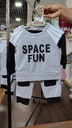 space fun Baby Color Block Letter Graphic Pullover and Sweatpants
