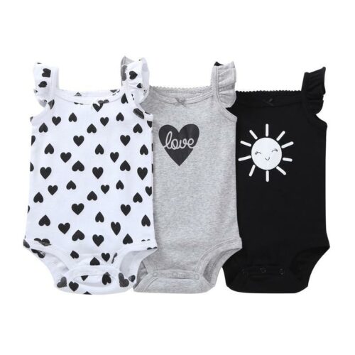 Summer sleeveless Baby girls jumpsuit Clothes Romper Baby floral rompers 3pcs set