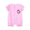 Baby Girls Summer Rompers Short Sleeve Jumper Cartoon Playsuit Cotton Outfits
