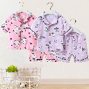 Boutique sleep suit short sleeve cute pajama for kids girls set