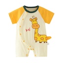 Animal Giraffe Rabbit Print Infant Summer Clothing Newborn Baby Romper Baby Clothes