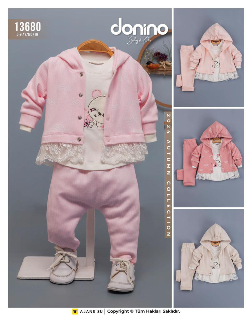 Donino Baby girls three piece pink Set