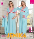 Jenika Turkish wear 2pcs set sky blue color