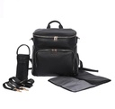 Leather Waterproof Multi-Functional Baby Nappy Changing Bag Set Backpack