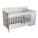 New born 4-in-1 Convertible Wooden Crib and Changer- Bianca White (Upto 5 years) from baby life