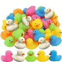 8 Pieces Multicolor Lovely Ducks Baby Bath Small Toys