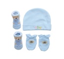 Newborn baby hat, gloves and socks set for baby boys and girls